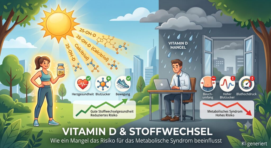 Grafik zu Vitamin D und Stoffwechsel